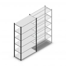 Legbordstelling Medium Duty 2000x1150x500mm (hxbxd) 4 niveaus antraciet beginsectie