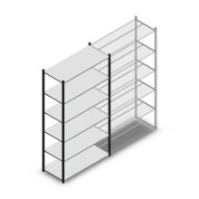 Legbordstelling Medium Duty 2000x1150x500mm (hxbxd) 4 niveaus antraciet beginsectie