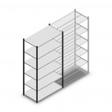 Legbordstelling Medium Duty 2000x1150x500mm (hxbxd) 5 niveaus antraciet beginsectie