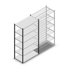 Legbordstelling Medium Duty 2000x1150x500mm (hxbxd) 5 niveaus antraciet beginsectie