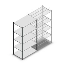 Legbordstelling Medium Duty 2200x1150x700mm (hxbxd) 5 niveaus antraciet beginsectie