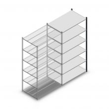 Legbordstelling Medium Duty 2000x1150x700mm (hxbxd) 6 niveaus antraciet aanbouwsectie