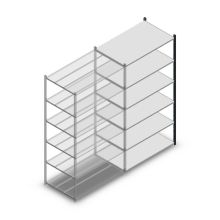 Legbordstelling Medium Duty 2200x1150x700mm (hxbxd) 6 niveaus antraciet aanbouwsectie