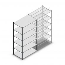 Legbordstelling Medium Duty 2000x1150x500mm (hxbxd) 6 niveaus antraciet beginsectie