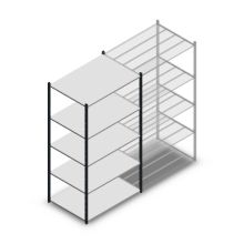 Legbordstelling Medium Duty 2200x1150x800mm (hxbxd) 5 niveaus antraciet beginsectie