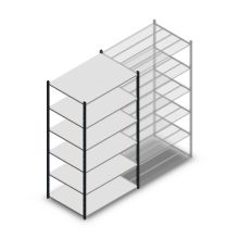 Legbordstelling Medium Duty 2200x1150x800mm (hxbxd) 6 niveaus antraciet beginsectie
