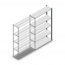 Legbordstelling Medium Duty 2200x1300x400mm (hxbxd) 5 niveaus antraciet aanbouwsectie