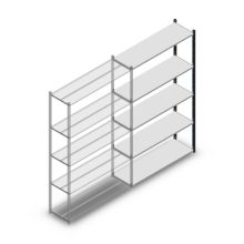Legbordstelling Medium Duty 2200x1300x400mm (hxbxd) 5 niveaus antraciet aanbouwsectie