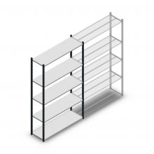 Legbordstelling Medium Duty 2200x1300x400mm (hxbxd) 5 niveaus antraciet beginsectie