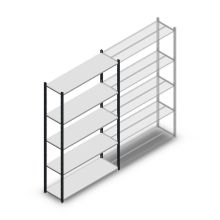 Legbordstelling Medium Duty 2200x1300x400mm (hxbxd) 5 niveaus antraciet beginsectie
