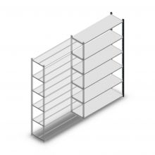 Legbordstelling Medium Duty 2000x850x400mm (hxbxd) 6 niveaus antraciet aanbouwsectie