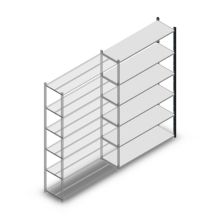 Legbordstelling Medium Duty 2000x850x400mm (hxbxd) 6 niveaus antraciet aanbouwsectie