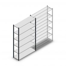 Legbordstelling Medium Duty 2000x1300x400mm (hxbxd) 6 niveaus antraciet beginsectie