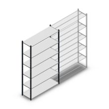 Legbordstelling Medium Duty 2000x850x400mm (hxbxd) 6 niveaus antraciet beginsectie