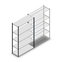 Legbordstelling Medium Duty 2200x1300x500mm (hxbxd) 5 niveaus antraciet beginsectie
