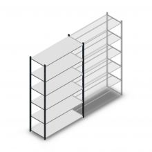 Legbordstelling Medium Duty 2000x1300x500mm (hxbxd) 6 niveaus antraciet beginsectie