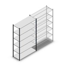 Legbordstelling Medium Duty 2200x1300x500mm (hxbxd) 6 niveaus antraciet beginsectie