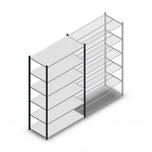 Legbordstelling Medium Duty 2000x1300x600mm (hxbxd) 6 niveaus antraciet beginsectie