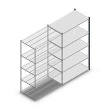 Legbordstelling Medium Duty 2200x1300x700mm (hxbxd) 5 niveaus antraciet aanbouwsectie