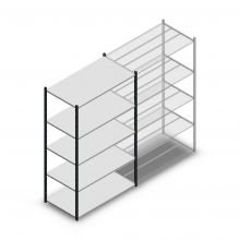 Legbordstelling Medium Duty 2200x1300x700mm (hxbxd) 5 niveaus antraciet beginsectie