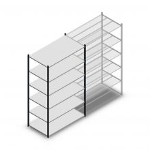 Legbordstelling Medium Duty 2000x1300x700mm (hxbxd) 6 niveaus antraciet beginsectie