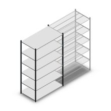 Legbordstelling Medium Duty 2000x1300x700mm (hxbxd) 6 niveaus antraciet beginsectie
