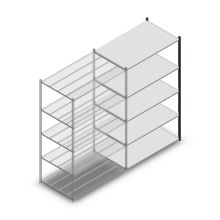Legbordstelling Medium Duty 2200x1300x800mm (hxbxd) 5 niveaus antraciet aanbouwsectie