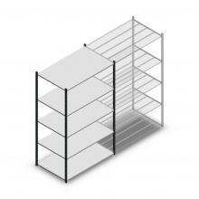 Legbordstelling Medium Duty 2200x1300x800mm (hxbxd) 5 niveaus antraciet beginsectie