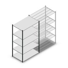 Legbordstelling Medium Duty 2200x1300x800mm (hxbxd) 5 niveaus antraciet beginsectie