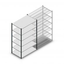 Legbordstelling Medium Duty 2000x1300x800mm (hxbxd) 6 niveaus antraciet beginsectie