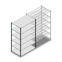 Legbordstelling Medium Duty 2200x1300x800mm (hxbxd) 6 niveaus antraciet beginsectie