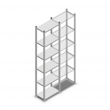 Legbordstelling Light Duty 2000x550x300mm (hxbxd) 6 niveaus beginsectie