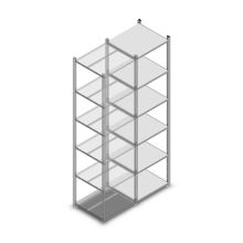 Legbordstelling Light Duty 2000x550x500mm (hxbxd) 6 niveaus aanbouwsectie
