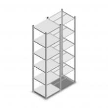 Legbordstelling Medium Duty 2000x550x500mm (hxbxd) 6 niveaus verzinkt beginsectie