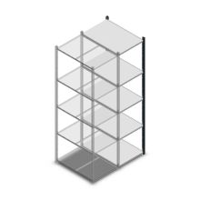 Legbordstelling Medium Duty 2200x550x800mm (hxbxd) 5 niveaus antraciet aanbouwsectie
