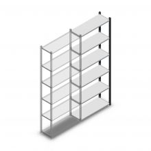 Legbordstelling Medium Duty 2200x850x300mm (hxbxd) 6 niveaus antraciet aanbouwsectie