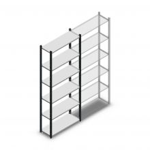 Legbordstelling Medium Duty 2200x850x300mm (hxbxd) 6 niveaus antraciet beginsectie