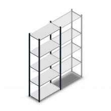 Legbordstelling Medium Duty 2200x850x400mm (hxbxd) 5 niveaus antraciet beginsectie