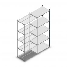 Legbordstelling Medium Duty 2200x850x500mm (hxbxd) 5 niveaus antraciet aanbouwsectie