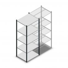 Legbordstelling Medium Duty 2200x850x700mm (hxbxd) 5 niveaus antraciet beginsectie