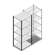 Legbordstelling Medium Duty 2200x850x700mm (hxbxd) 5 niveaus antraciet beginsectie