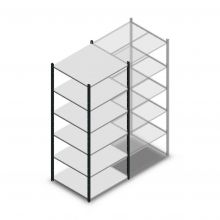 Legbordstelling Medium Duty 2200x850x800mm (hxbxd) 6 niveaus antraciet beginsectie