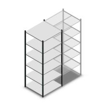 Legbordstelling Medium Duty 2200x850x800mm (hxbxd) 6 niveaus antraciet beginsectie