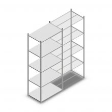 Legbordstelling Medium Duty 2500x1000x600mm (hxbxd) 5 niveaus verzinkt beginsectie