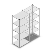 Legbordstelling Medium Duty 2500x1000x700mm (hxbxd) 5 niveaus verzinkt beginsectie