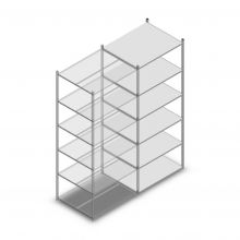 Legbordstelling Medium Duty 3000x1000x800mm (hxbxd) 6 niveaus verzinkt aanbouwsectie