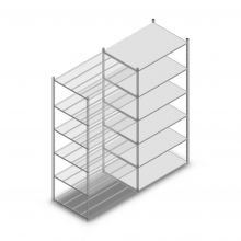 Legbordstelling Medium Duty 3000x1150x800mm (hxbxd) 6 niveaus verzinkt aanbouwsectie