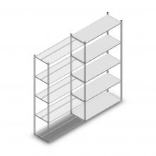 Legbordstelling Medium Duty 2500x1300x500mm (hxbxd) 5 niveaus verzinkt aanbouwsectie