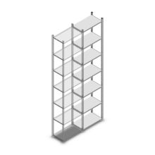 Legbordstelling Light Duty 2500x550x300mm (hxbxd) 7 niveaus aanbouwsectie