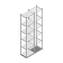 Legbordstelling Medium Duty 3000x550x400mm (hxbxd) 6 niveaus verzinkt beginsectie